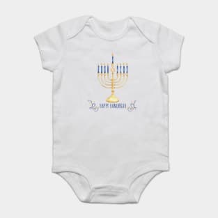 Hanukkah Watercolor B Baby Bodysuit